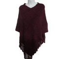 Knitted Acrylic Wholesale Poncho for Women